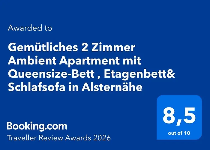 Gemuetliches 2 Ambient Mit Queensize-bett , Etagenbett& Schlafsofa In Alsternaehe Apartament *